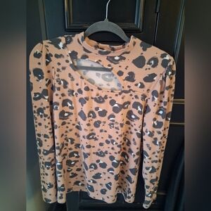 Como Blu Leopard Print Top
